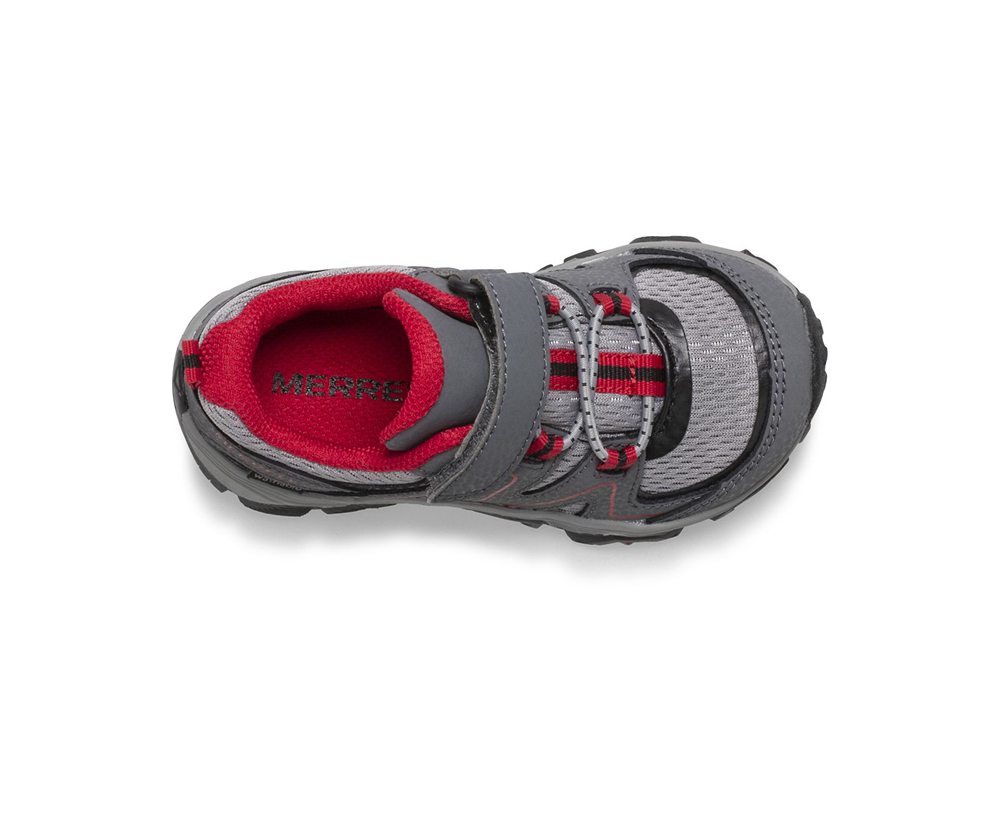 Merrell Hiking Shoes Grey/Red/Black - Trail Quest Jr. - Kids 87UIBPZRD